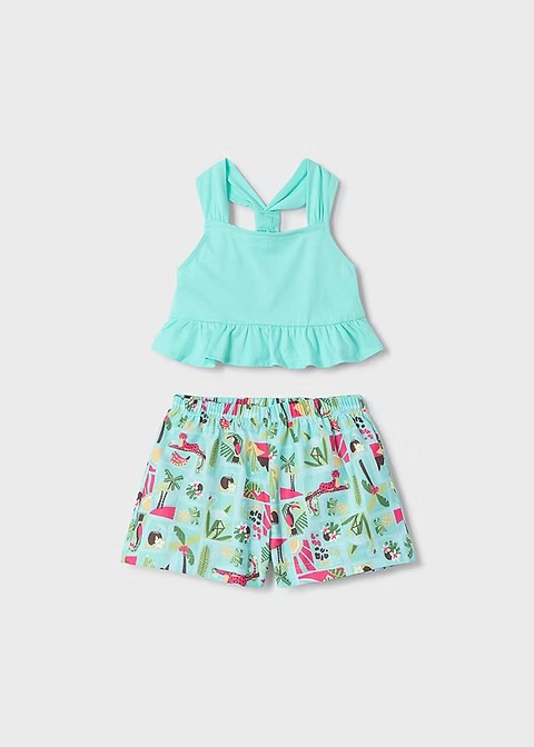 mayoral girls aqua short set