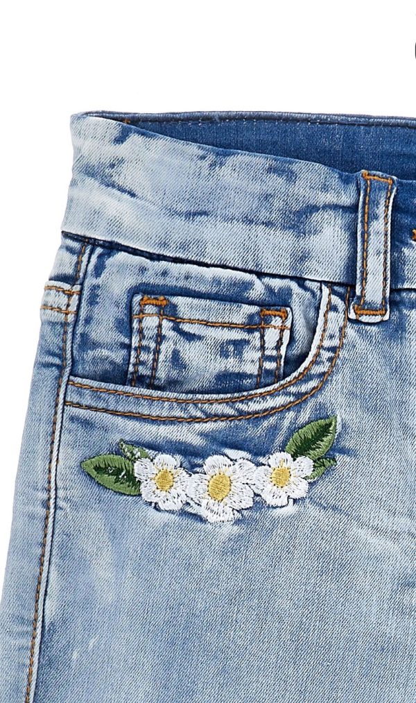 Lot De 3 Jeans Et 1 Short Fille Taille 12 – Marques Justice, Old Navy, Abercrombie – Bon état