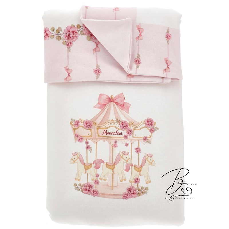 monnalisa girls carousel blanket