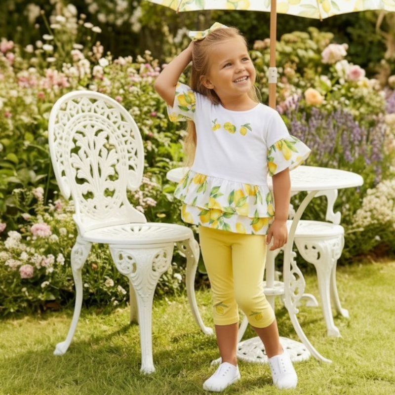 Deolinda Girls Sorrento Cropped Legging Set - Image 2