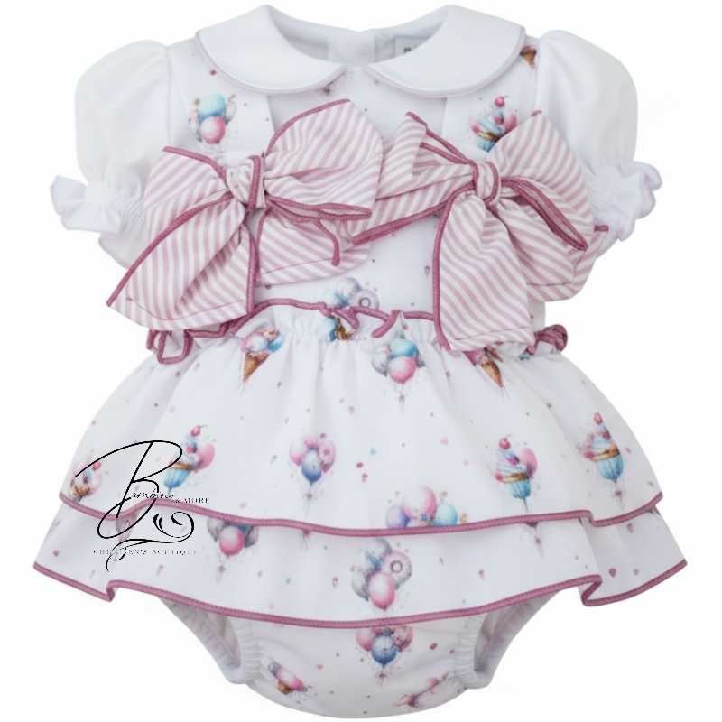 babine girls balloons romper set