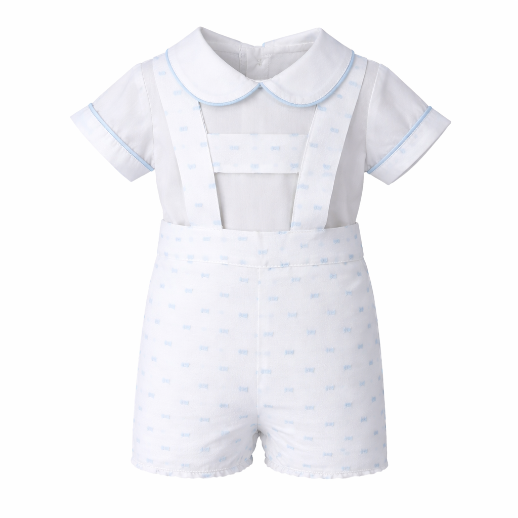 naxos boys blue dot short set