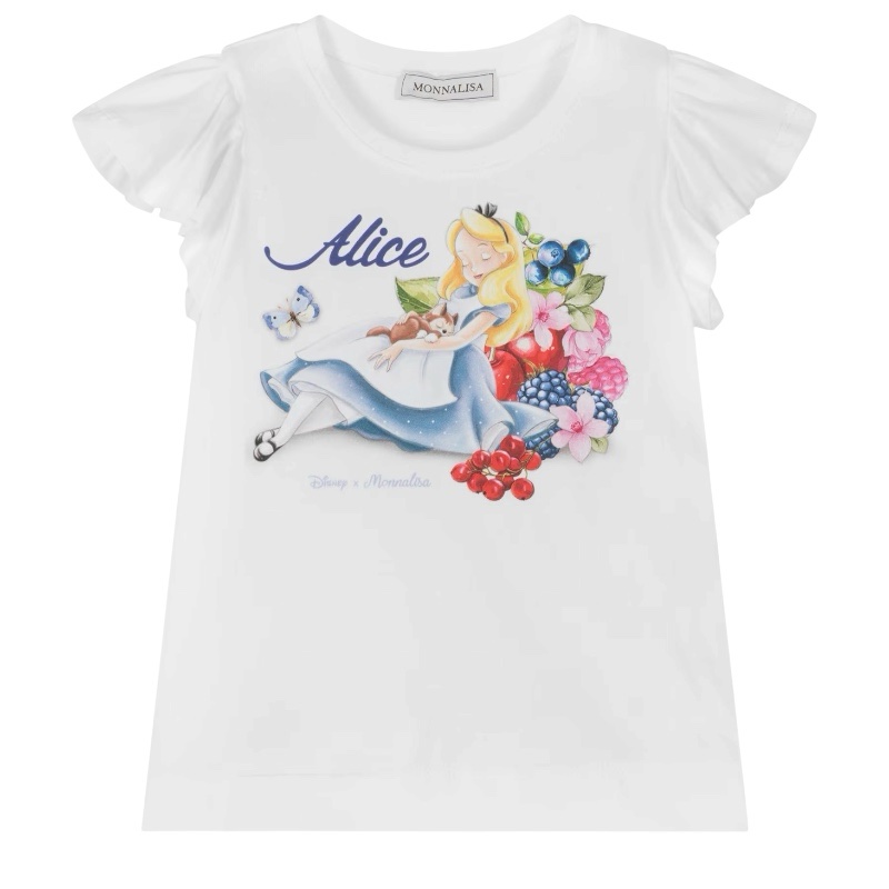 monnalisa girls alice in wonderland t-shirt