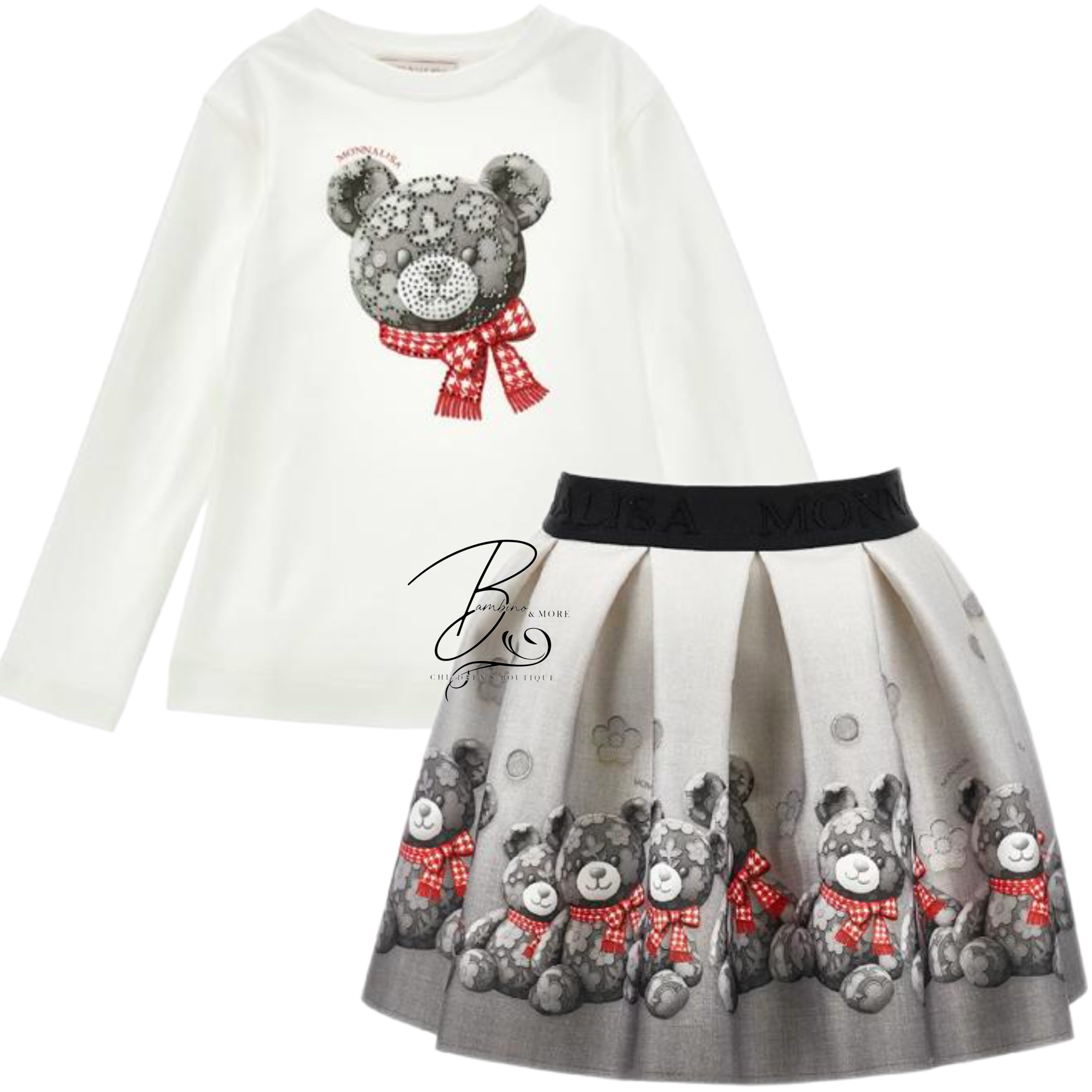 monnalisa girls skirt set